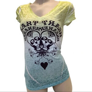 House of Mental Heart Breaker V-Neck Tee Size Small Made in USA
